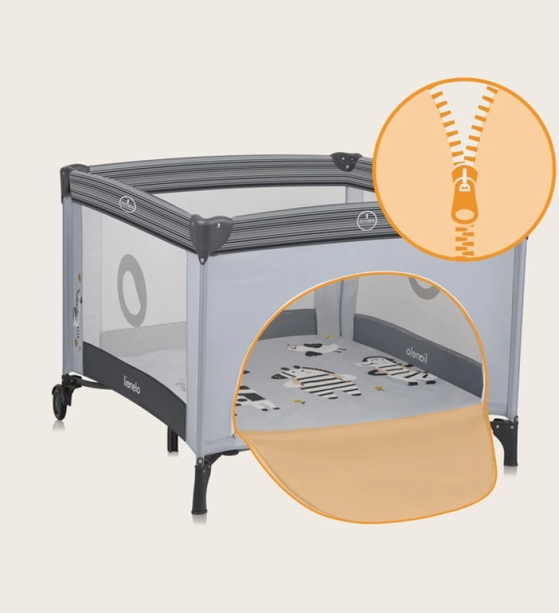 Lionelo Bonnie Παρκοκρέβατο Beige Sand