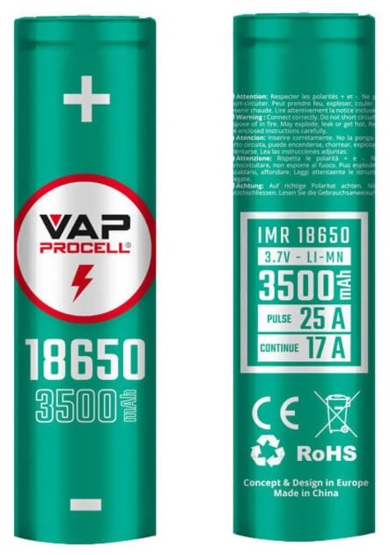 18650 Vap Procell IMR 3500mAh 25A - Norway Design