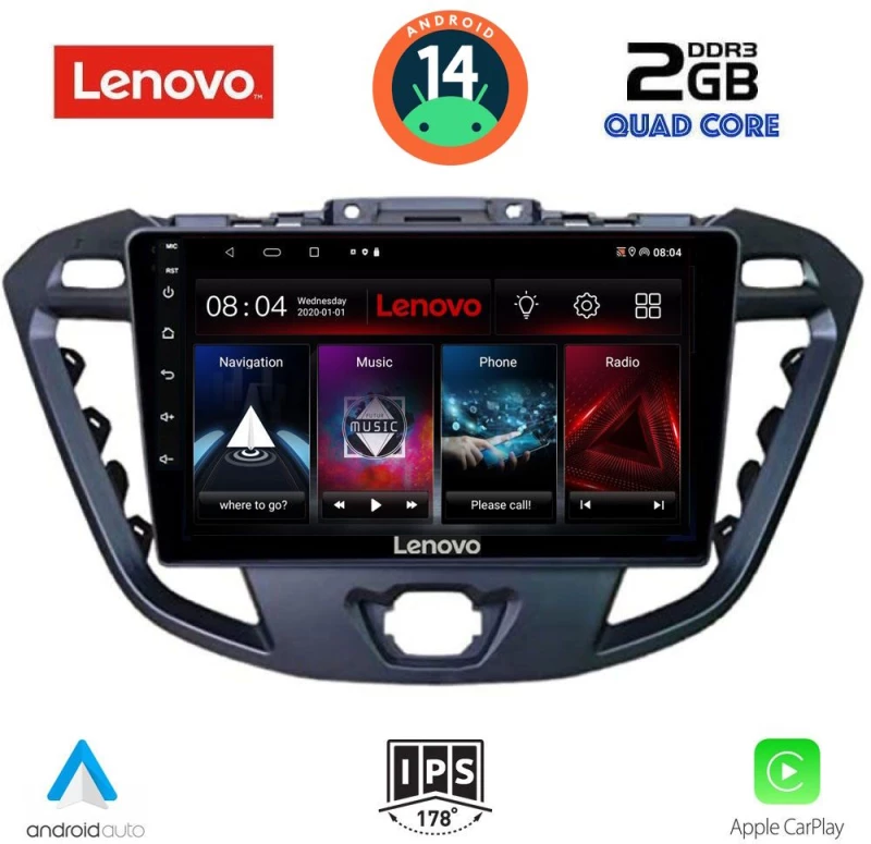 LENOVO LVD 2177_CPA (9inc) MULTIMEDIA TABLET for FORD TRANSIT CUSTOM | TOURNEO CUSTOM mod. 2013-2019