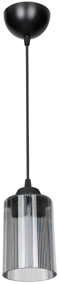 GloboStar® TORUS 203-0063 Μοντέρνο Κρεμαστό Φωτιστικό Καμπάνα Μονόφωτο 1 x E27 IP20 Μαύρο Πλαστικό - Μ10 x Π10 x Υ77cm