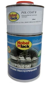 Nobel Marine Pol Coat Τελικό Χρώμα 2-συστατικών 1LT - Λευκό