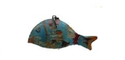 Διακοσμητικό Μεταλλικό Ψάρι Multi Colour - Μπλέ