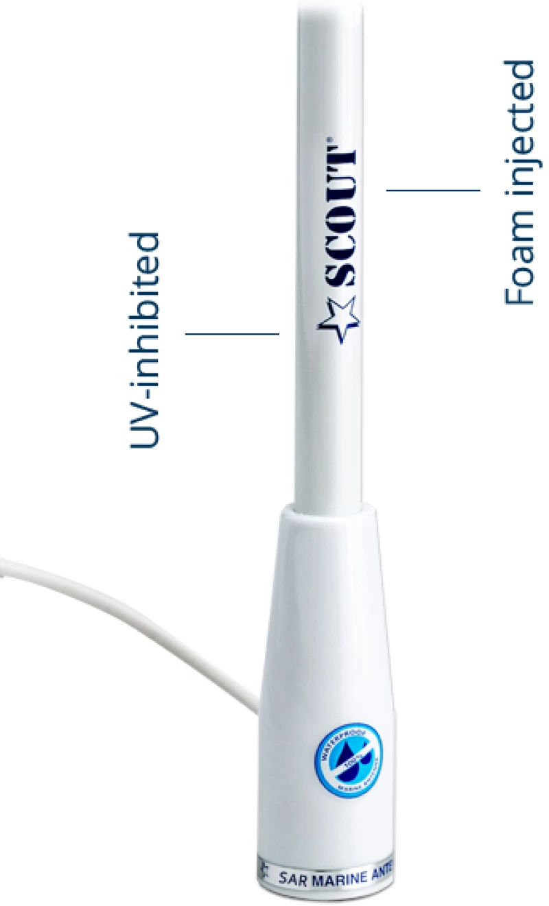 Scout® Κεραία SAR Fiberglass KS-121 121,5 MHz 1,5m (5′)
