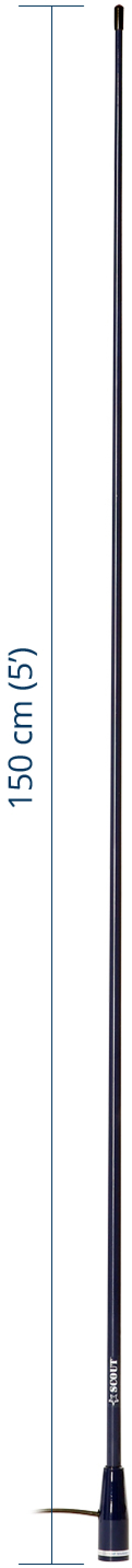 Scout® Κεραία VHF Fiberglass KS-22 1,5 m (5′) Blue Line