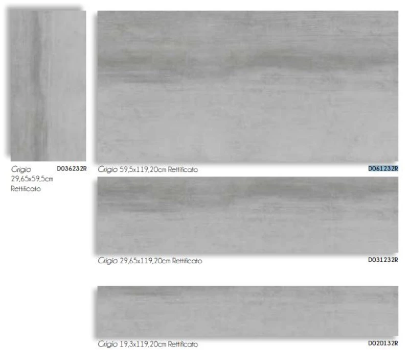 Πλακάκι Urbino Grigio Rettificato 60x120 Γκρι Ματ