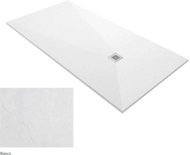 Ντουζιέρα Ορθογώνια Karag Pietra 80X140 Λευκή
