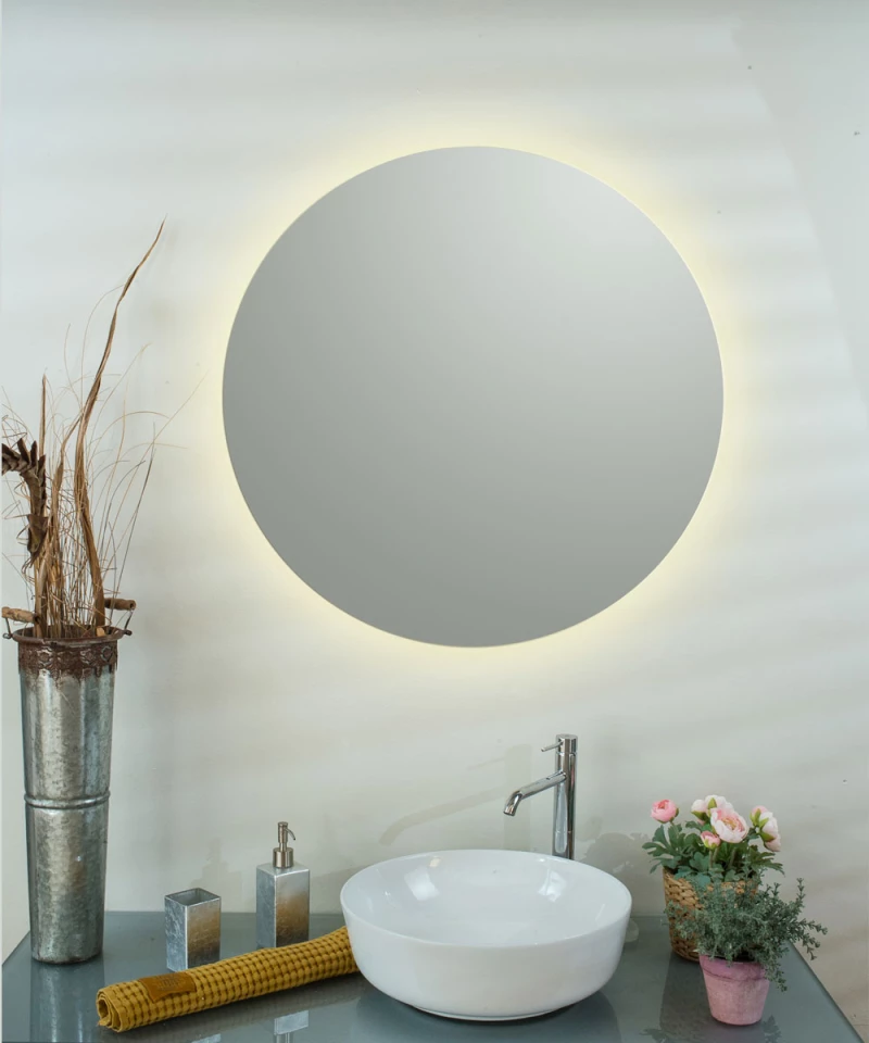 Καθρέπτης Μπάνιου Στρογγυλός Circle Φ100εκ. με Led Ροντέ