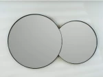 Κρεμαστός Καθρέπτης Double Eye 117X70 εκ. με Led Gold Mat (Χρυσό Ματ)