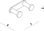 Κρεμάστρα 2 Αγκίστρων Series 280 Langberger 21280-32Α-300 Λευκό Ματ