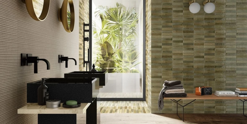 Πλακάκι Marazzi 6x24 cm Lume Lux Musk M6RS Χακί