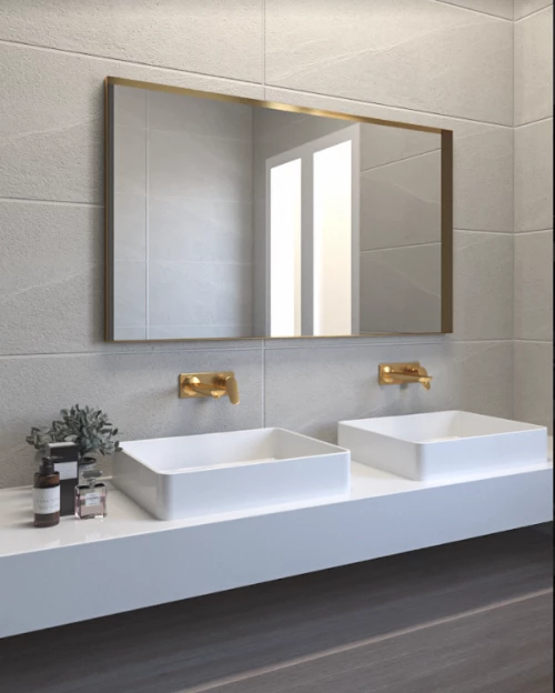 Κρεμαστός Καθρέπτης Iron Square Slim 60x80 εκ. χωρίς Led Copper (Rame Χαλκού)