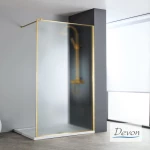 Διαχωριστικό Ντους Devon Iwis Fluted Walk In IW70FC-211 70cm Χ 200cm Gold Brushed