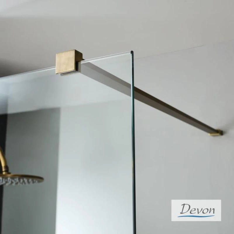Διαχωριστικό Ντους Devon Iwis Walk In IW140C-221 140cm Χ 200cm Bronze Brushed