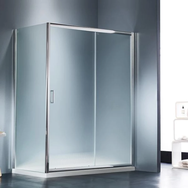 Ευθύγραμμη Καμπίνα Ντουζιέρας Starlet Slider 1+1 141-144 x 180 cm Fabric Χρωμέ