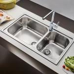 Νεροχύτης Κουζίνας Ανοξείδωτος Apell Linear 86Χ50 8520-112 Inox Σαγρέ