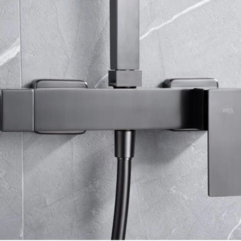 Στήλη Ντουζ 2 Εξόδων IMEX PISA BDP048/BGM BLACK GUN METAL