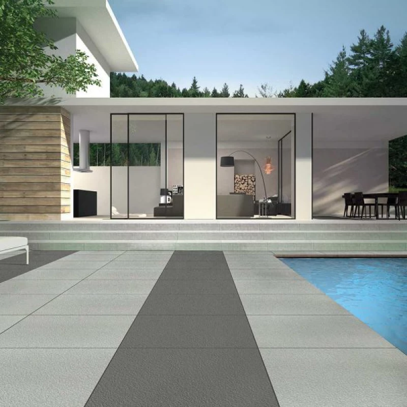 Πλακάκι Gritty Silver Shadow 60x60x1.6cm Full Body (Ολόμαζο) Ματ Γκρι