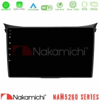 Nakamichi NAM5260 Series 4Core Android12 4+64GB Hyundai i30 2012-2017 Navigation Multimedia Tablet 9" Με Carplay & Android Auto