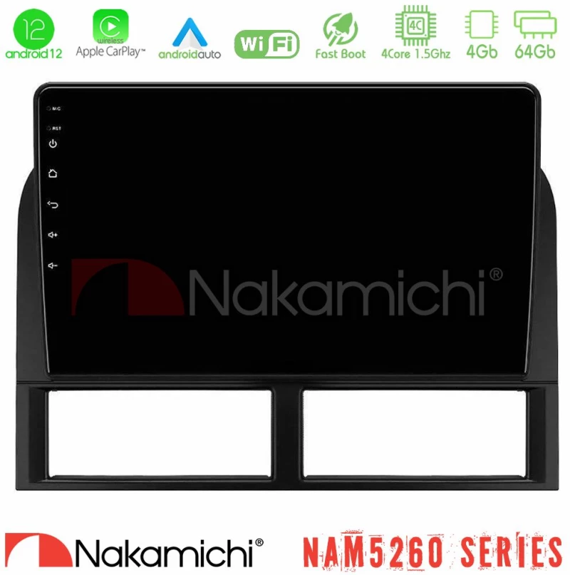 Nakamichi NAM5260 Series 4Core Android12 4+64GB Jeep Grand Cherokee 1999-2004 Navigation Multimedia Tablet 9" Με Carplay & Android Auto