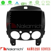 Nakamichi NAM5260 Series 4Core Android12 4+64GB Mazda 2 2008-2014 Navigation Multimedia Tablet 9" Με Carplay & Android Auto