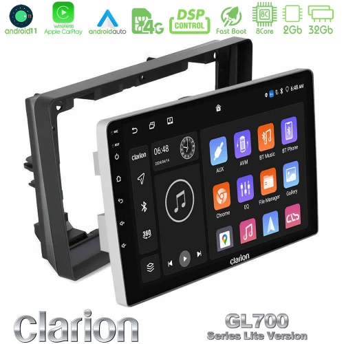 Clarion GL700 Lite Series 8Core Android11 2+32GB Peugeot 308 2013-2020 Navigation Multimedia Tablet 9" Με Carplay & Android Auto