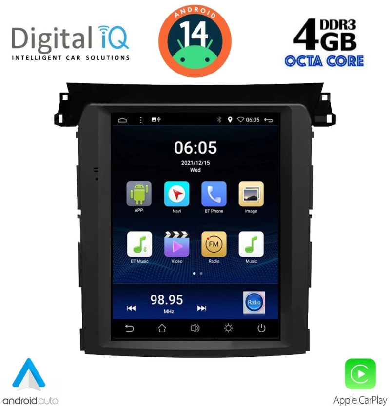 DIGITAL IQ BXF 6961_CPAA TESLA STYLE for SUBARU FORESTER – IMPREZA – XV mod. 2012-2014