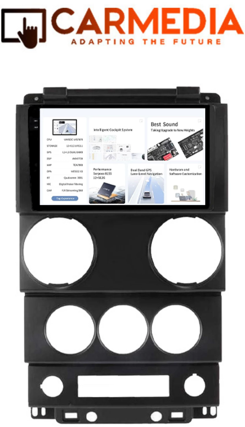 CARMEDIA CMDU8095-13 PRO PLUS TABLET 9.5'' OEM JEEP WRANGLER 2006-2011 (0 SWITCHES)