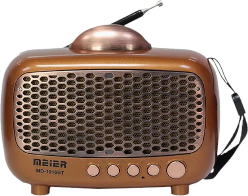 Επαναφορτιζόμενο ραδιόφωνο Retro - MD-1016BT - 410164 - Gold