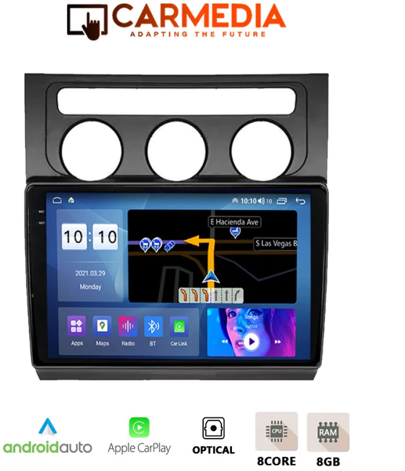 CARMEDIA CMDU81036-13 PRO PLUS TABLET 10.36" OEM VW TOURAN 2003-2016 BLACK