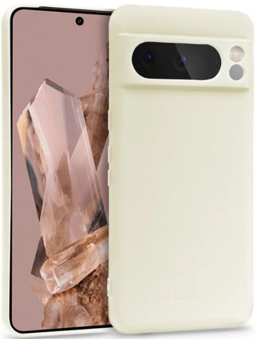 Crong Color Θήκη Premium Σιλικόνης - Google Pixel 8 Pro - Beige (CRG-COLR-GPX8P-CRM)