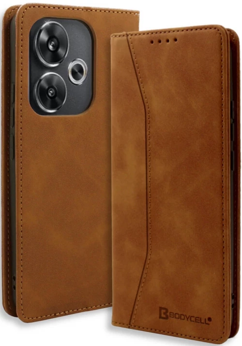 Θήκη Πορτοφόλι - Xiaomi Poco F6 - Bodycell Book Case - Brown (5206015075209)