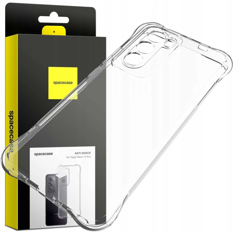Διάφανη Θήκη Σιλικόνης - Oppo Reno12 Pro - Spacecase Anti-Shock - 1mm - Clear (5905719110703)