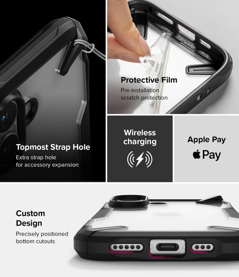 Θήκη Apple iPhone 16 - Ringke Fusion X Σκληρή - Black (8800274960473)
