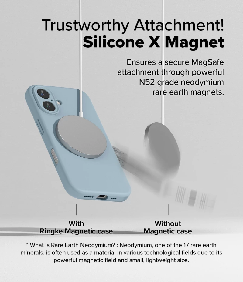 Θήκη Apple iPhone 16 - Ringke Silicone Magnetic Ανθεκτική Σιλικόνης με MagSafe - Blue (8800274960619)