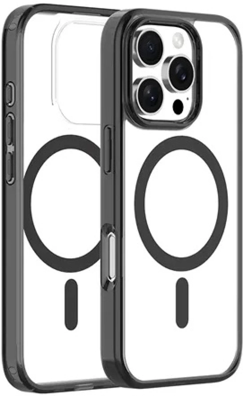 Θήκη Apple iPhone 16 Pro - Vivid MagSafe Hybrid Case Διάφανη με MagSafe - Black (VIMAGACR497BK)
