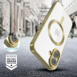 Θήκη Apple iPhone 16 - Tech-Protect MagFlex Διάφανη Σιλικόνης με MagSafe - Satin Gold (5906302312139)
