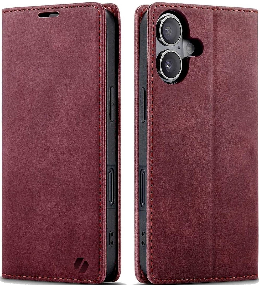 Θήκη Apple iPhone 16 Plus - Spacecase Wallet Πορτοφόλι - Red (5905719111397)