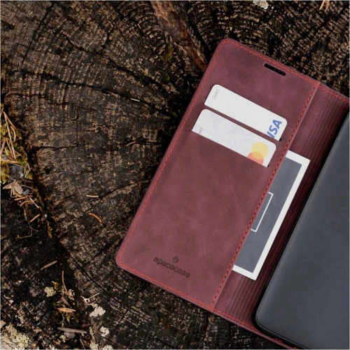 Θήκη Apple iPhone 16 Plus - Spacecase Wallet Πορτοφόλι - Red (5905719111397)