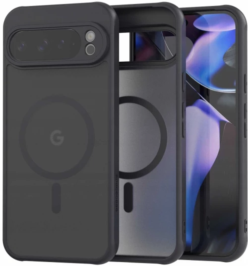 Θήκη Google Pixel 9 Pro XL - Spacecase Hybrid MagSafe Σκληρή Ημιδιάφανη με MagSafe - Black (5905719111304)