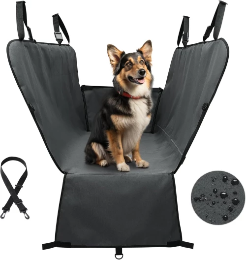 Navaris Car Seat Cover with Side Walls - Αδιάβροχο Προστατευτικό Κάλυμμα Καθίσματος Αυτοκινήτου για Κατοικίδια - Black (NAV0000272C001C)