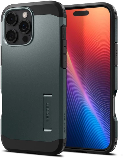 Θήκη Apple iPhone 16 Pro - Spigen Tough Armor AI MagFit Ανθεκτική με MagSafe - Abyss Green (ACS08148)