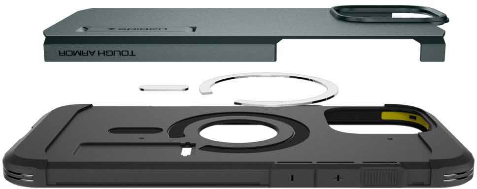 Θήκη Apple iPhone 16 Pro - Spigen Tough Armor AI MagFit Ανθεκτική με MagSafe - Abyss Green (ACS08148)