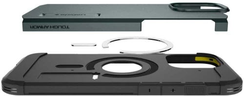 Θήκη Apple iPhone 16 Pro - Spigen Tough Armor AI MagFit Ανθεκτική με MagSafe - Abyss Green (ACS08148)