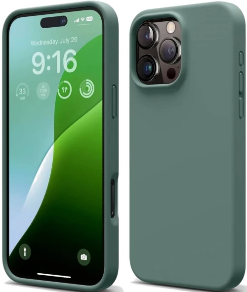 Θήκη Apple iPhone 16 Pro Max - Elago Silicone Case Premium Σιλικόνης - Midnight Green (ES16SC69PRO-MGR)