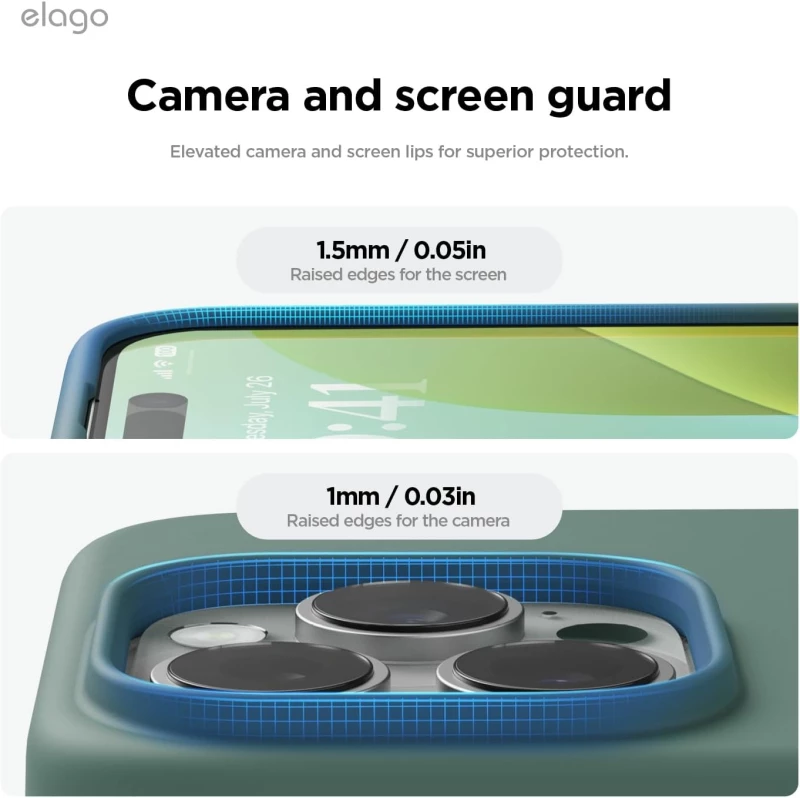 Θήκη Apple iPhone 16 Pro Max - Elago Silicone Case Premium Σιλικόνης - Midnight Green (ES16SC69PRO-MGR)
