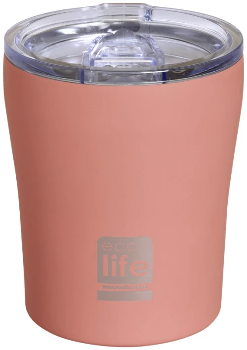 Ecolife Coffee Thermos Matte Ροζ 300ml 33-BO-4117