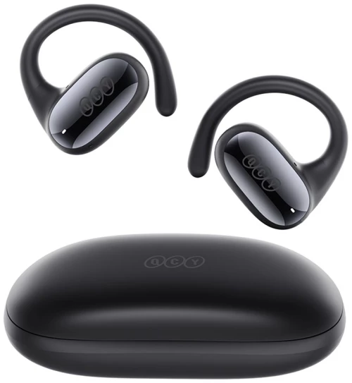 QCY Crossky GTR 2 Black Open Ear Wireless Headphones Sports Headset Air Conduction TWS ENC Call IPX5