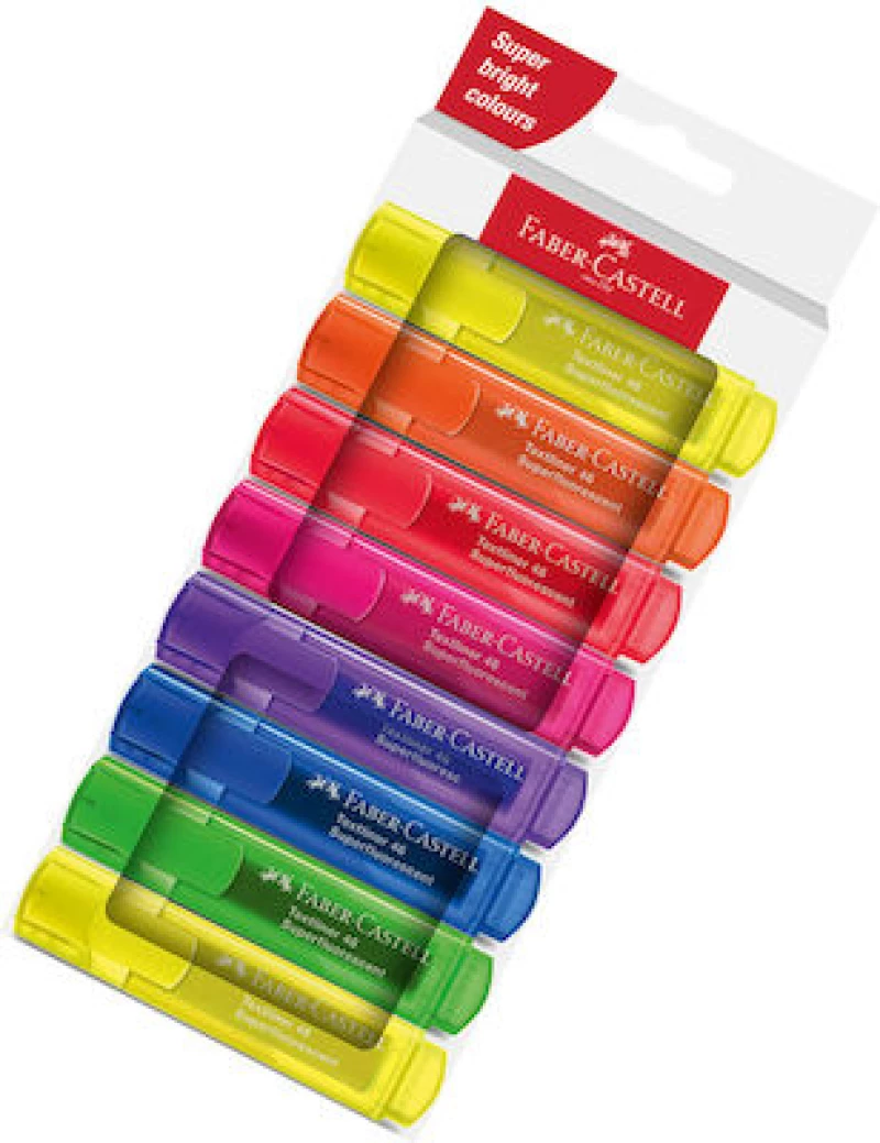 Μαρκαδόροι Υπογράμμισης Faber-Castell Fluo 8τμχ 254648
