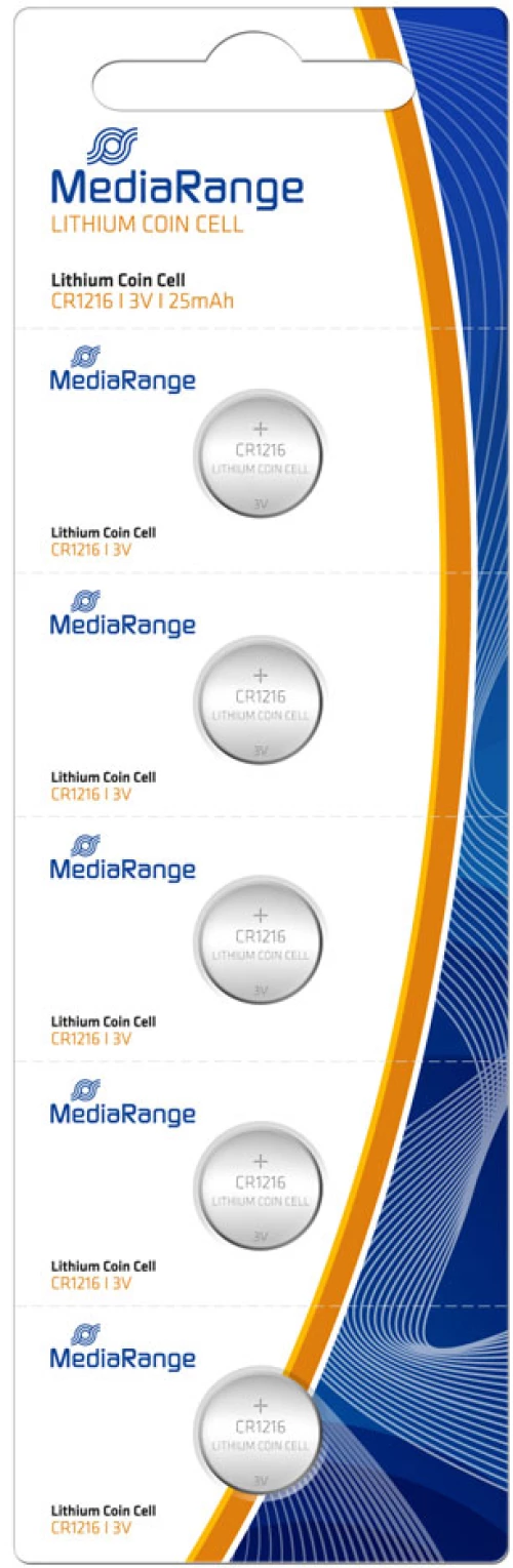 Mediarange Lithium Coin Cells Cr1216|3v Pack 5  (Mrbat133)