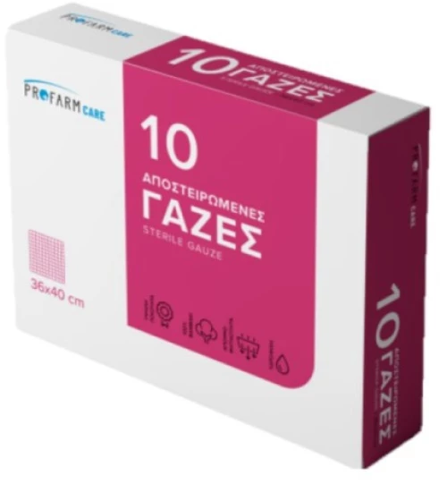 Profarmcare Αποστειρωμένες Γάζες 36x40cm 10τεμ